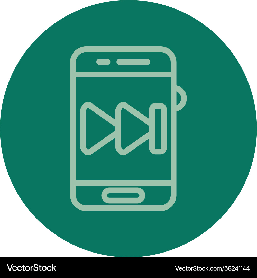 Multi-Color Forward Line Icon Vector Image