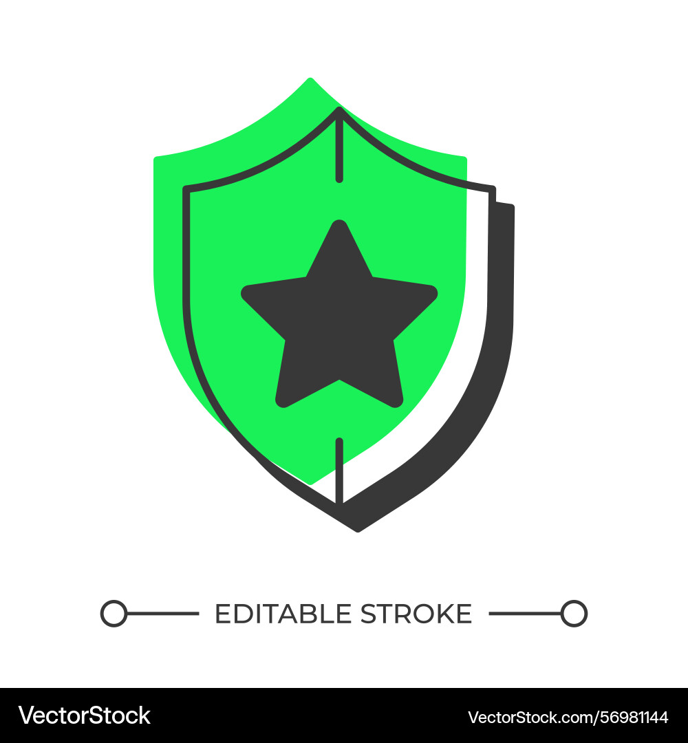 Professional guarding offset shadow line icon Professional guarding offset shadow line icon vector image