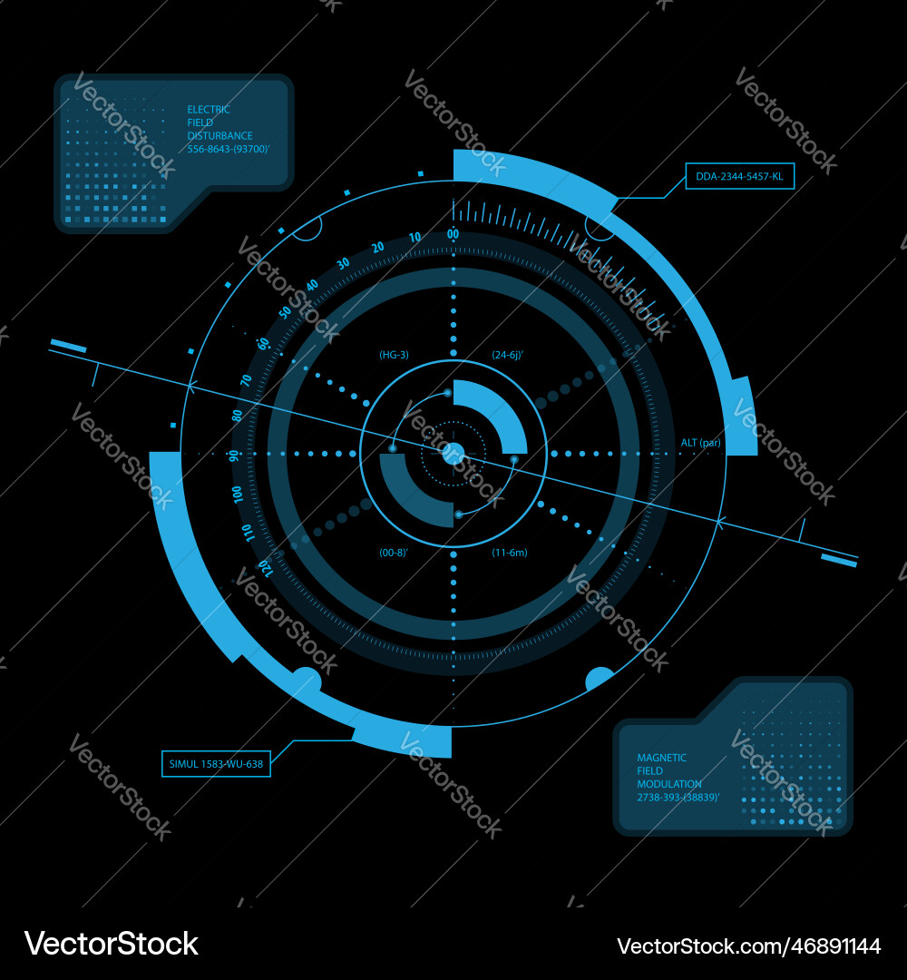 Sci-Fi HUD Interface Vector Image