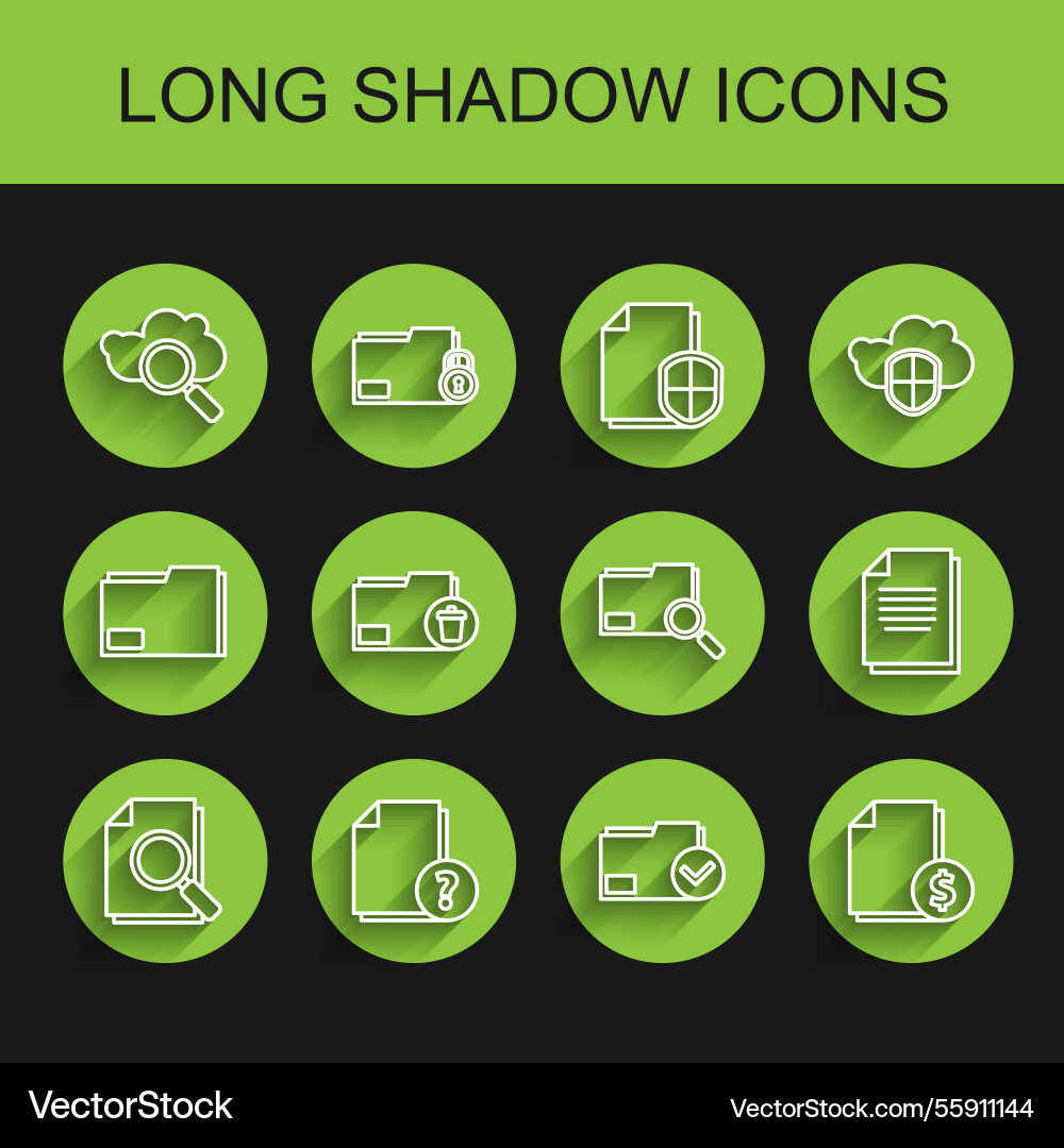 Set line document with search unknown Set line document with search unknown vector image