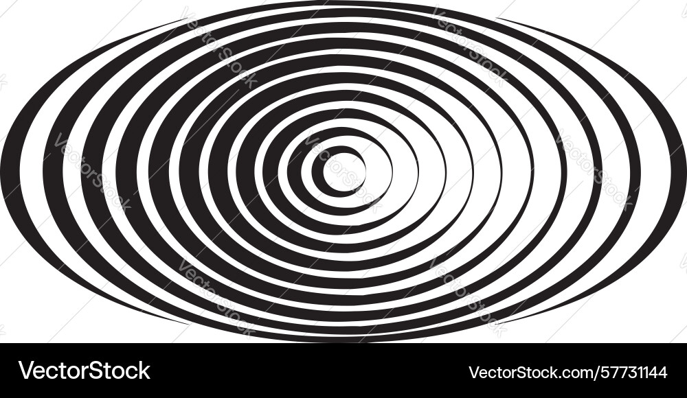 Spiraling concentric ellipse - dynamic optical vector image