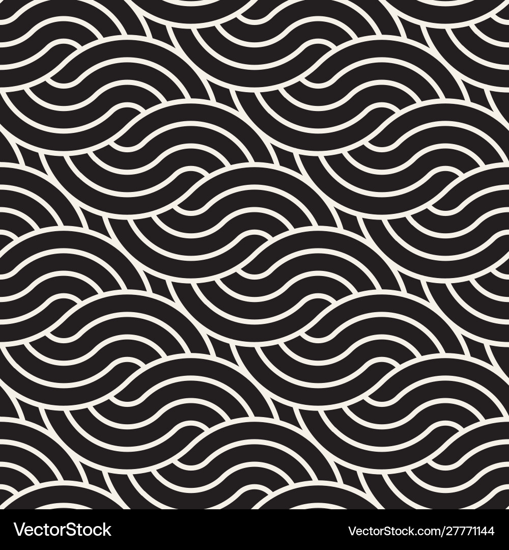 Symmetrical Round Line Pattern Vector Image