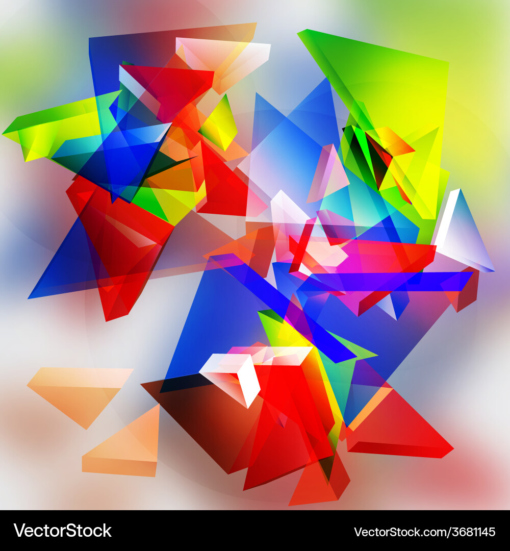 Abstract 3d triangular background vector image
