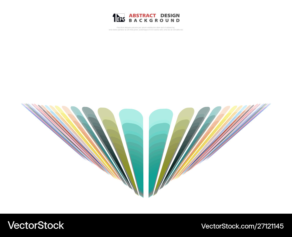 Abstract colorful line tech design background vector image