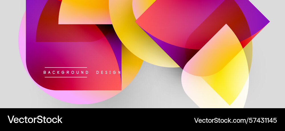 Abstract colorful shapes overlap creating dynamic Abstract colorful shapes overlap creating dynamic Vector Image