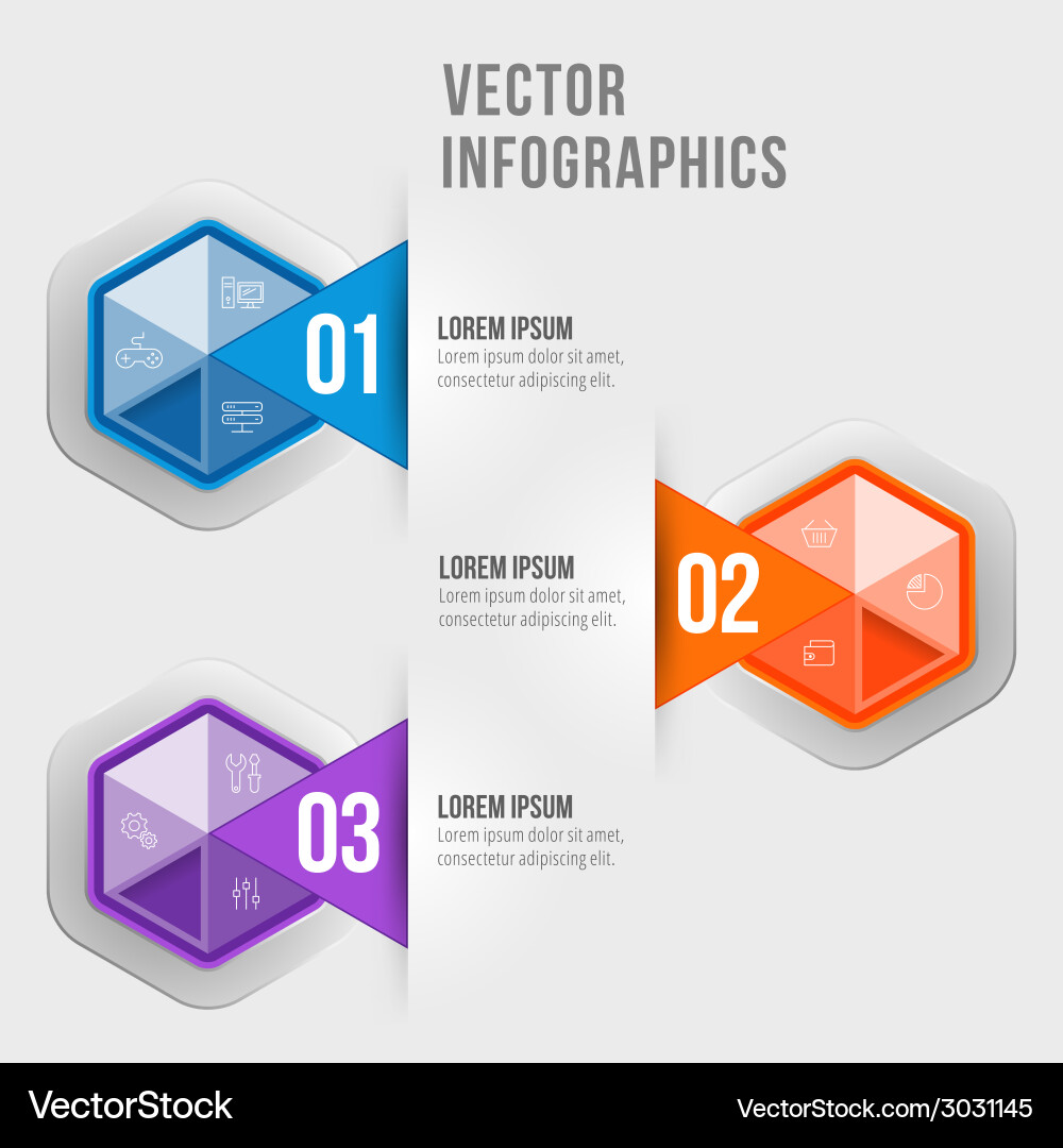 Abstract infographic design workflow layout Vector Image