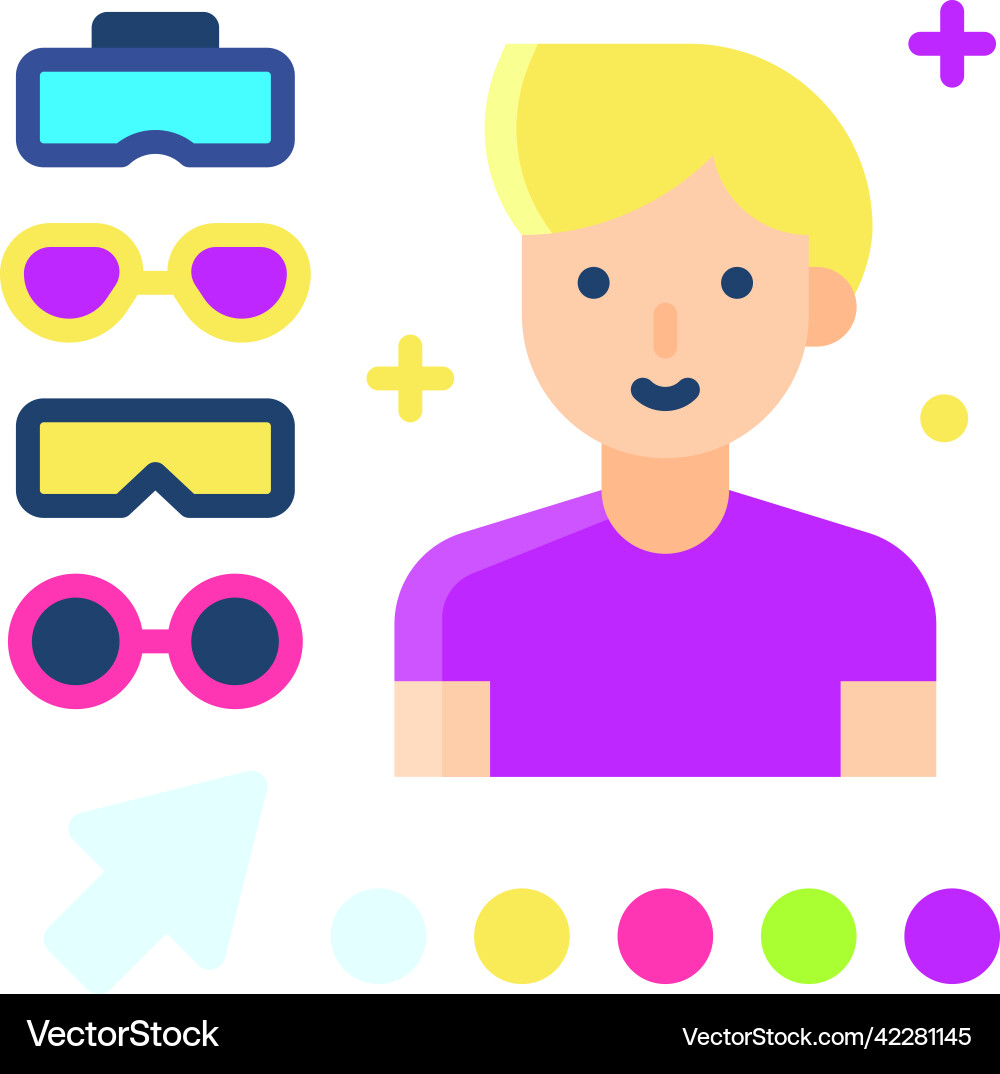 Avatar customize icon metaverse related Vector Image