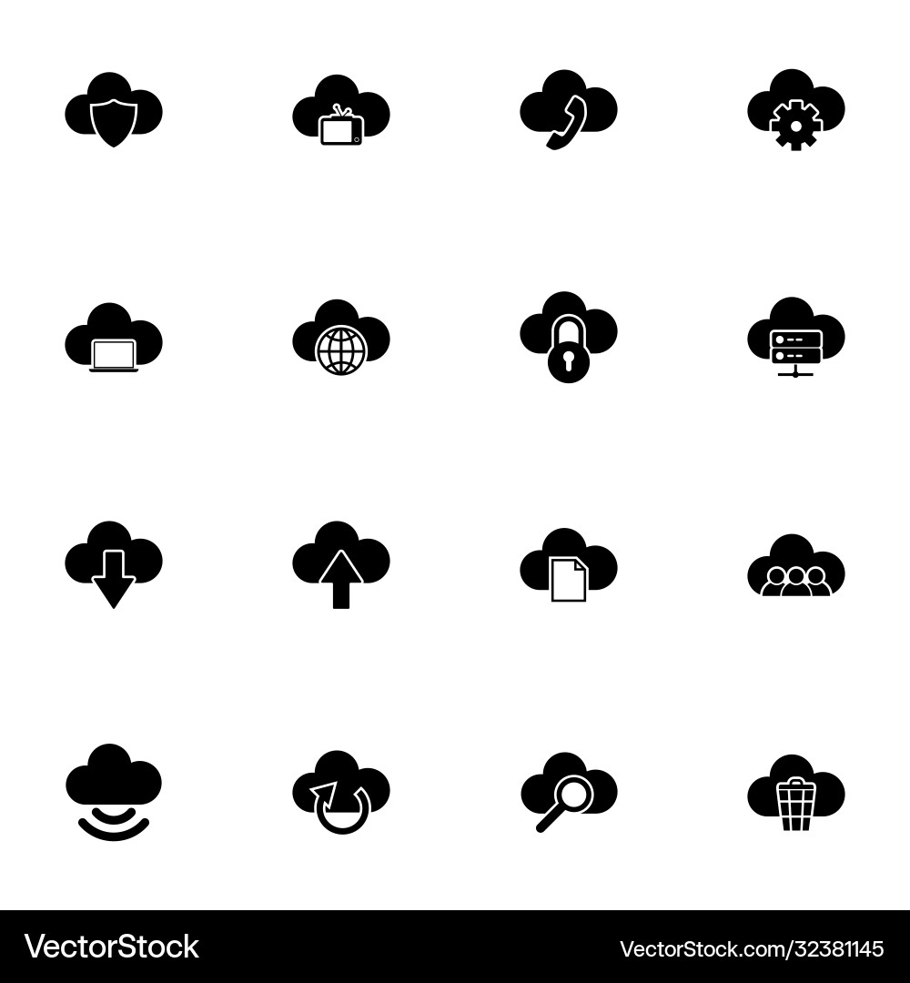 Computer cloud icon - expand to any size change Computer cloud icon - expand to any size change vector image