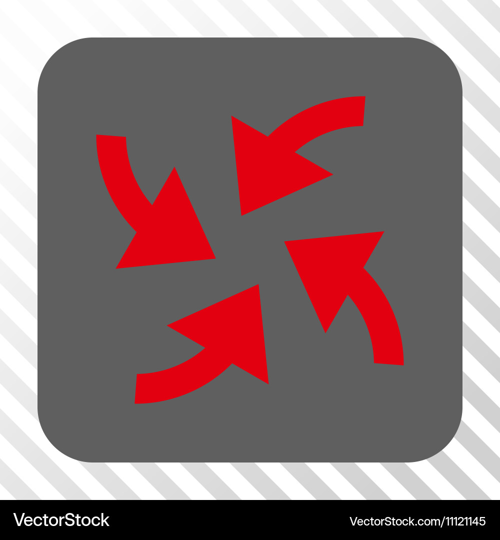 Cyclone arrows rounded square button Vector Image
