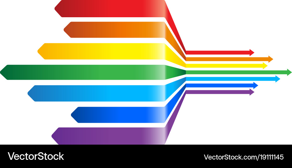 Dynamic Rainbow Arrow Stream vector image