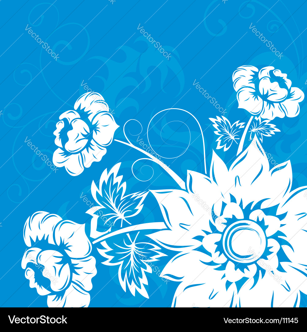 Floral Swirl Background Vector Image
