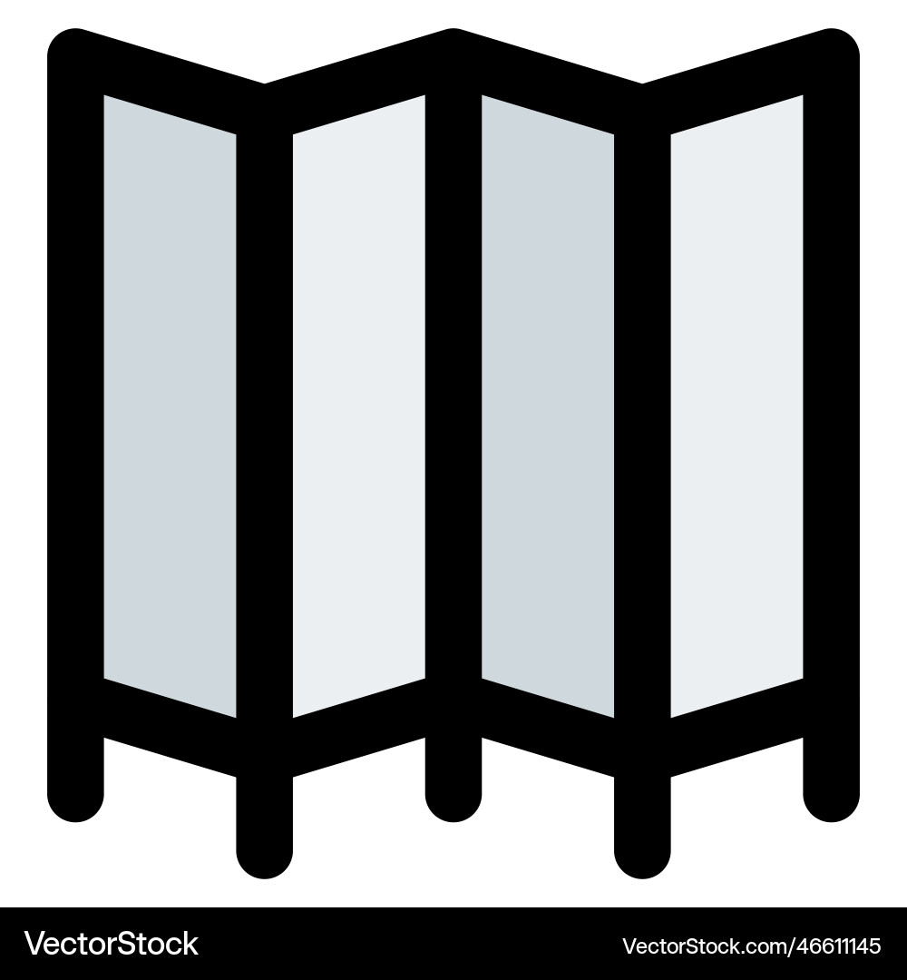 For area separation by using foldable screen Vector Image