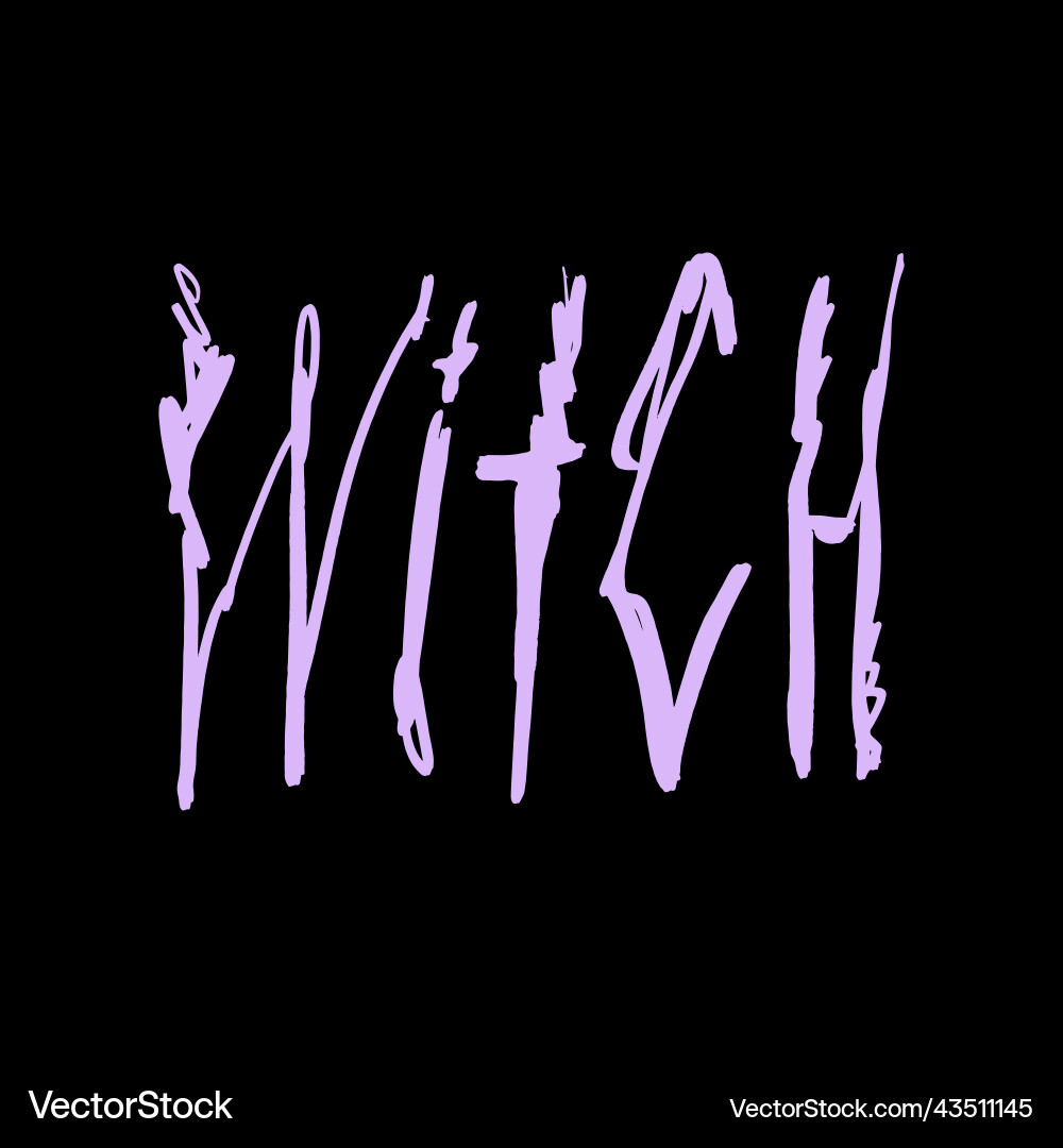 Freaky font witch lettering underground trippy Freaky font witch lettering underground trippy vector image