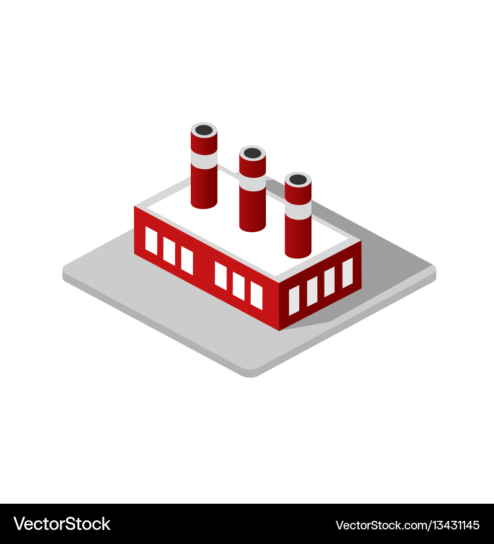 Isometric Factory Icon Vector Image