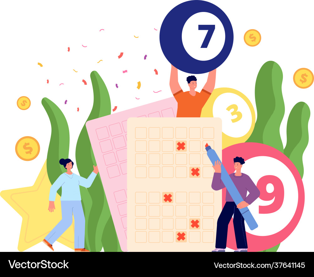Lottery game concept internet casino bingo Lottery game concept internet casino bingo vector image