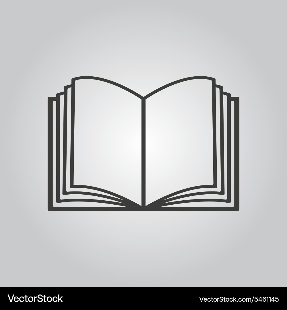 Open book icon manual and tutorial vector image