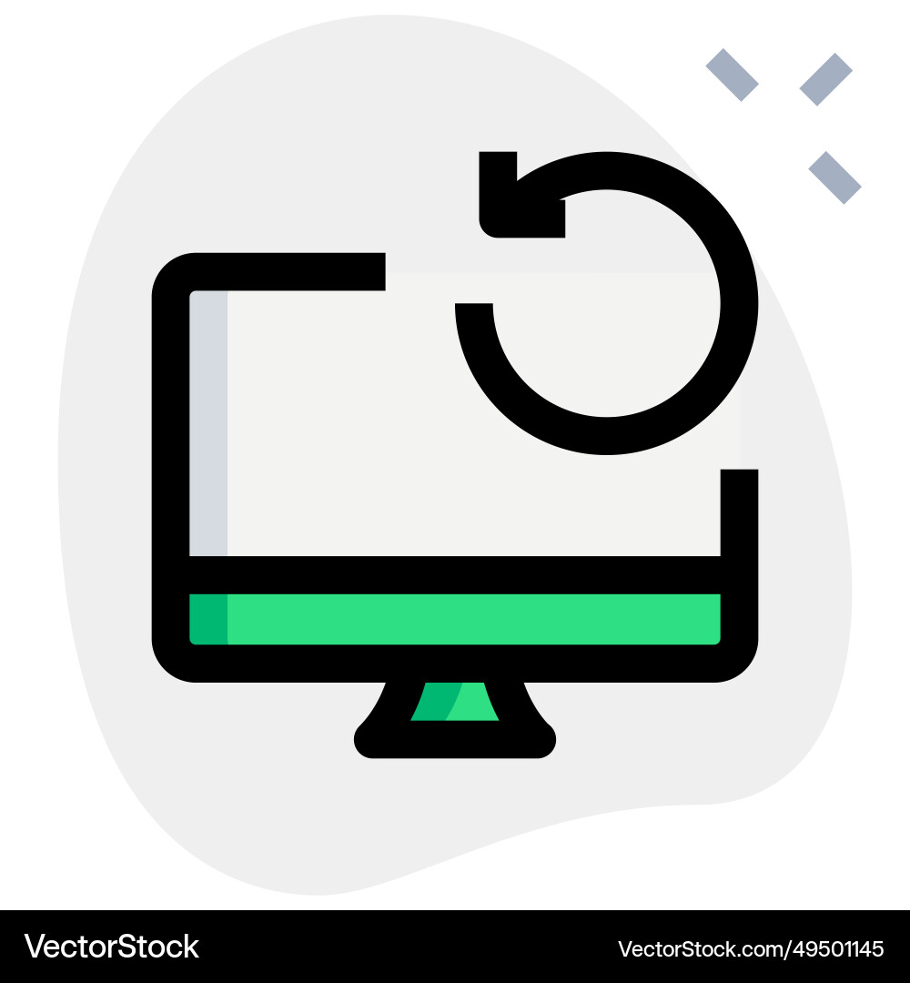 Reloading desktop for new updates Vector Image