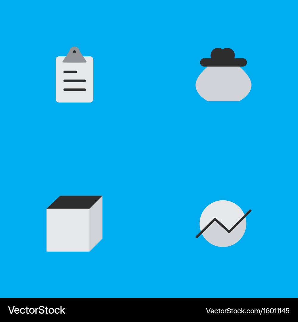 Set of simple job icons elements square diagram vector image