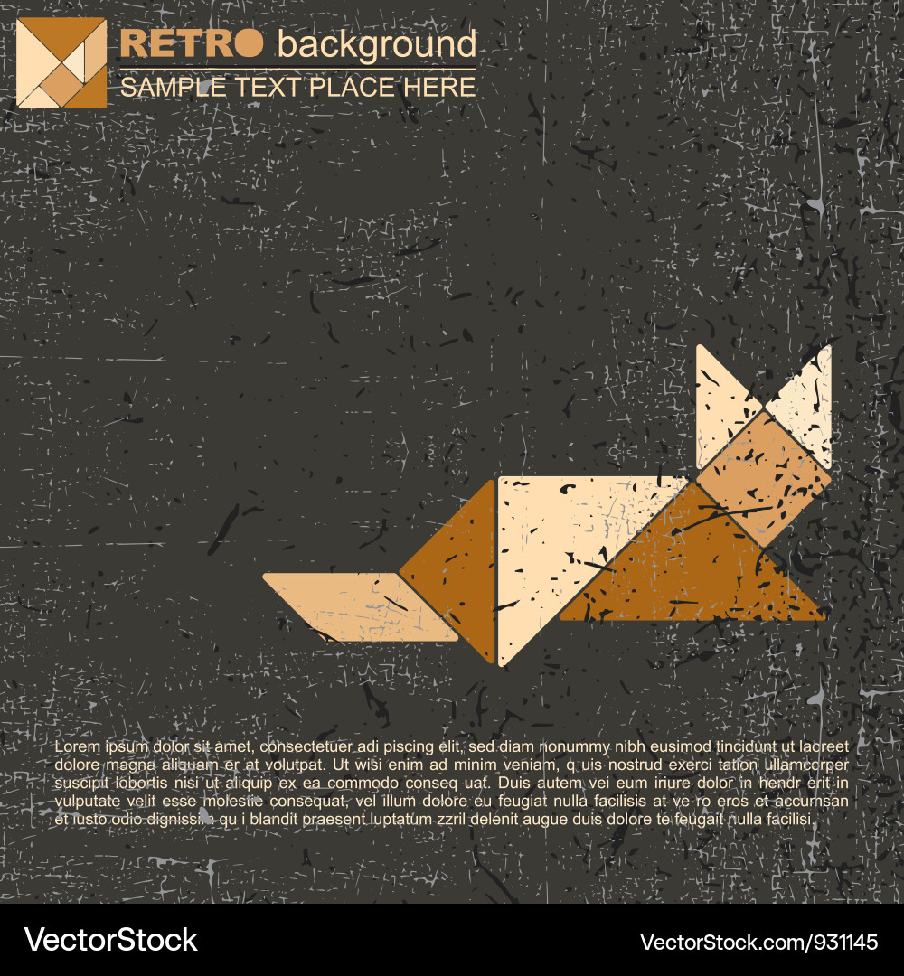Tangram cat Vector Image