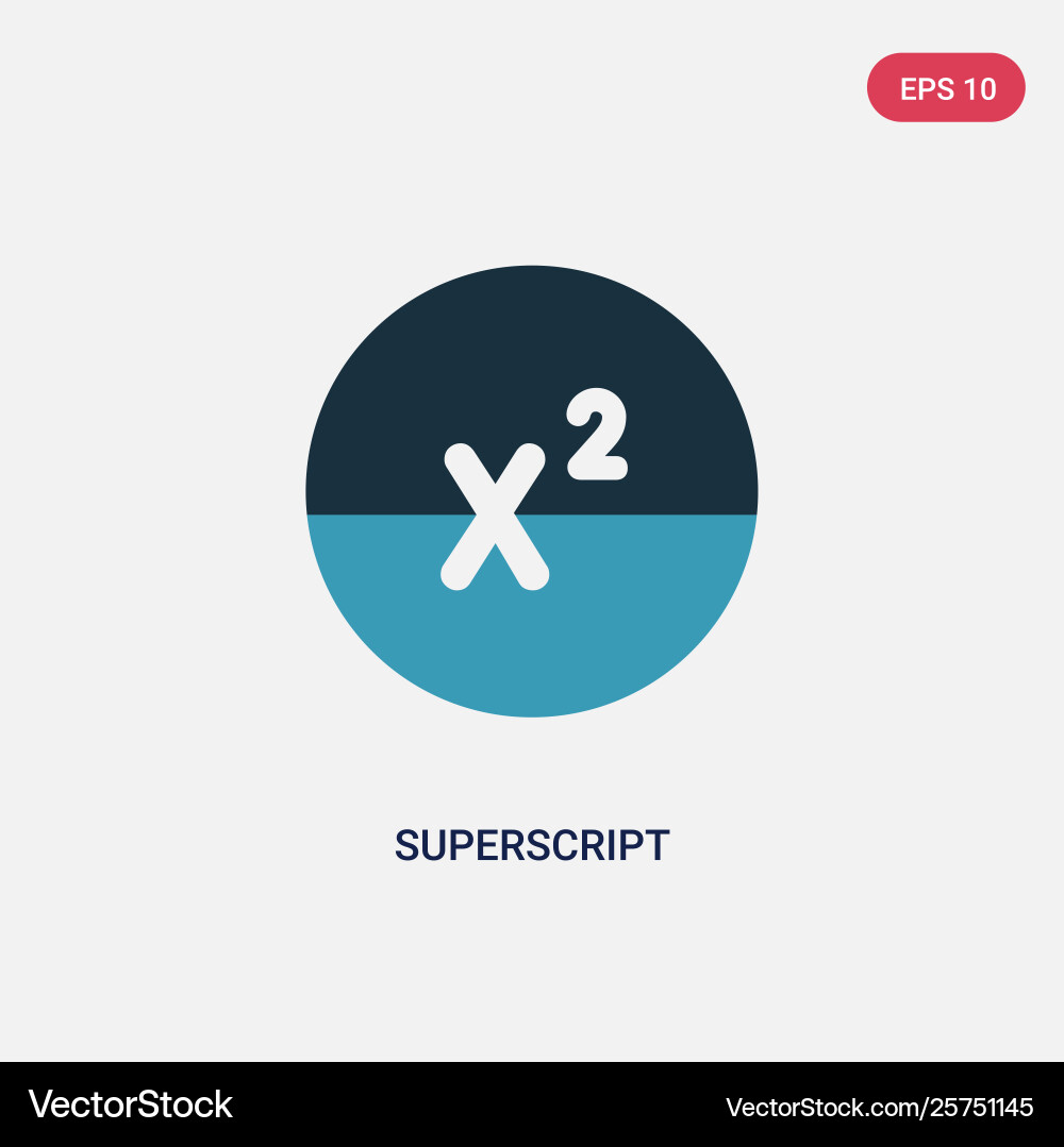 Two color superscript icon from user interface Vector Image