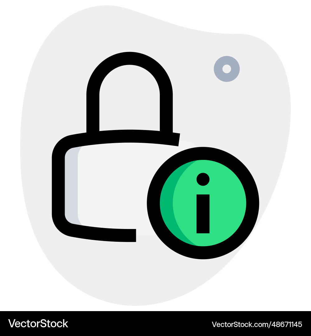 Usage information given on a padlock Vector Image