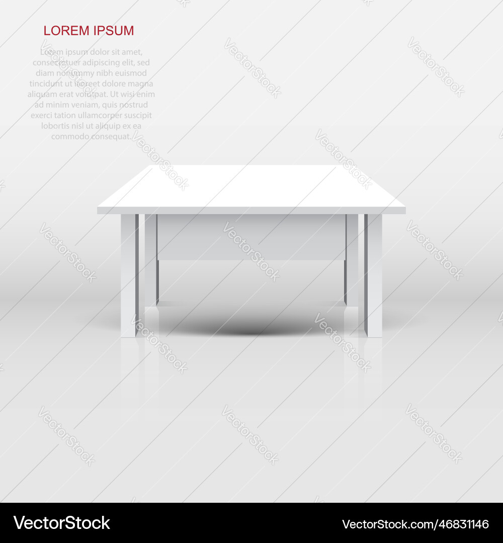 3d table for object presentation empty white top 3d table for object presentation empty white top vector image