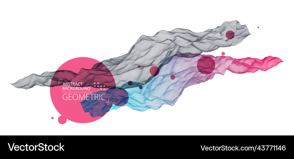 Abstract background with waves 3d surface Abstract background with waves 3d surface vector image