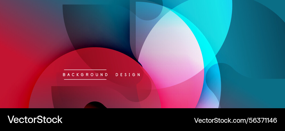 Abstract overlapping circles create vibrant Vector Image