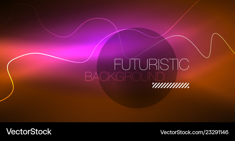 Abstract shiny glowinng color wave design element Vector Image