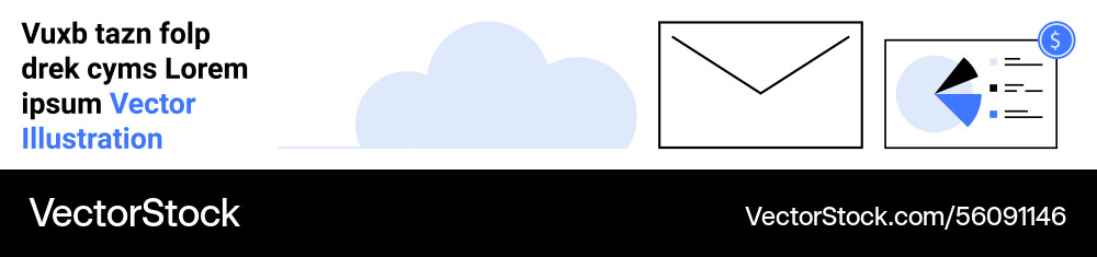 Cloud storage with email and data analytics Cloud storage with email and data analytics vector image