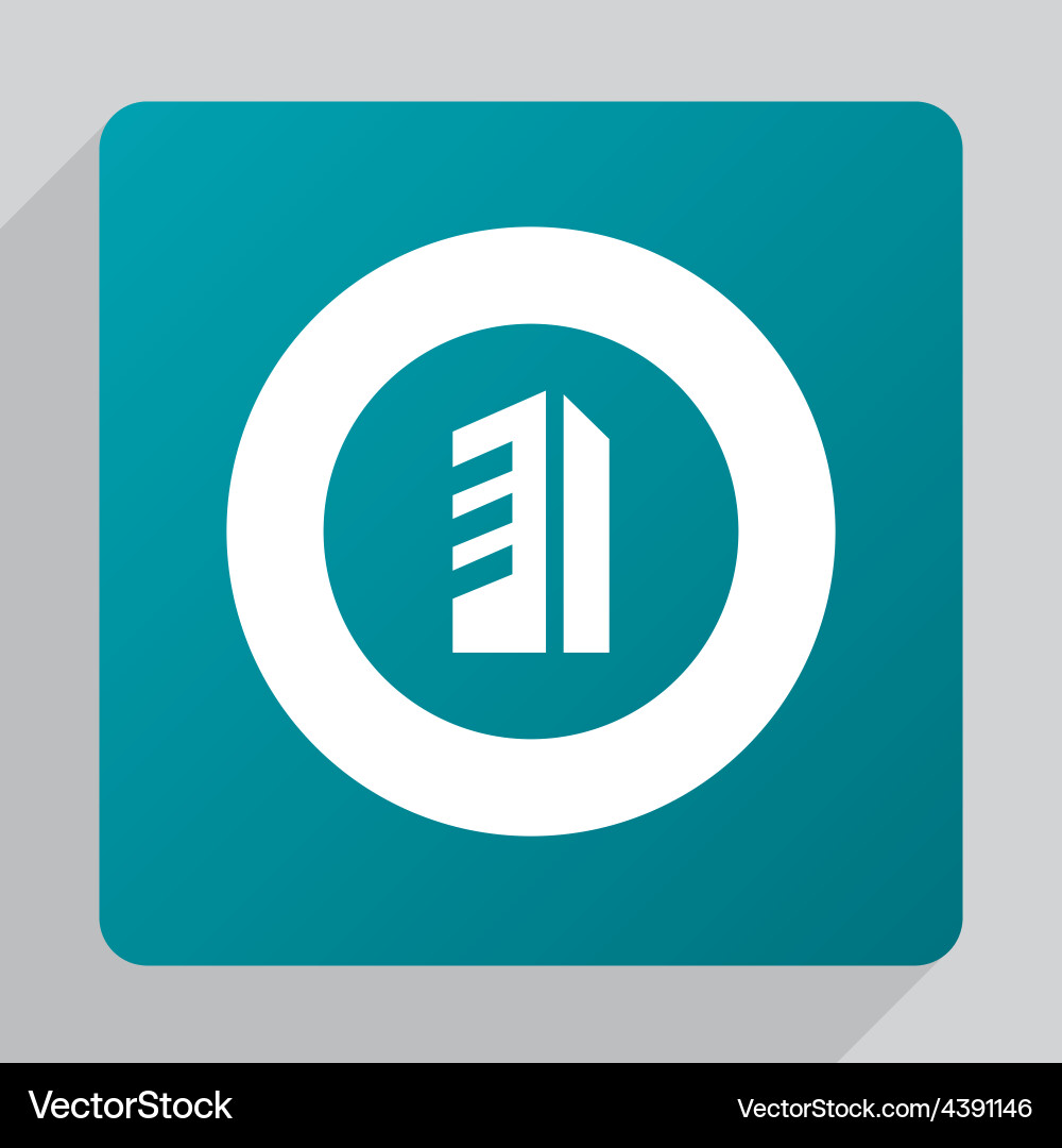 Flat building icon Vector Image