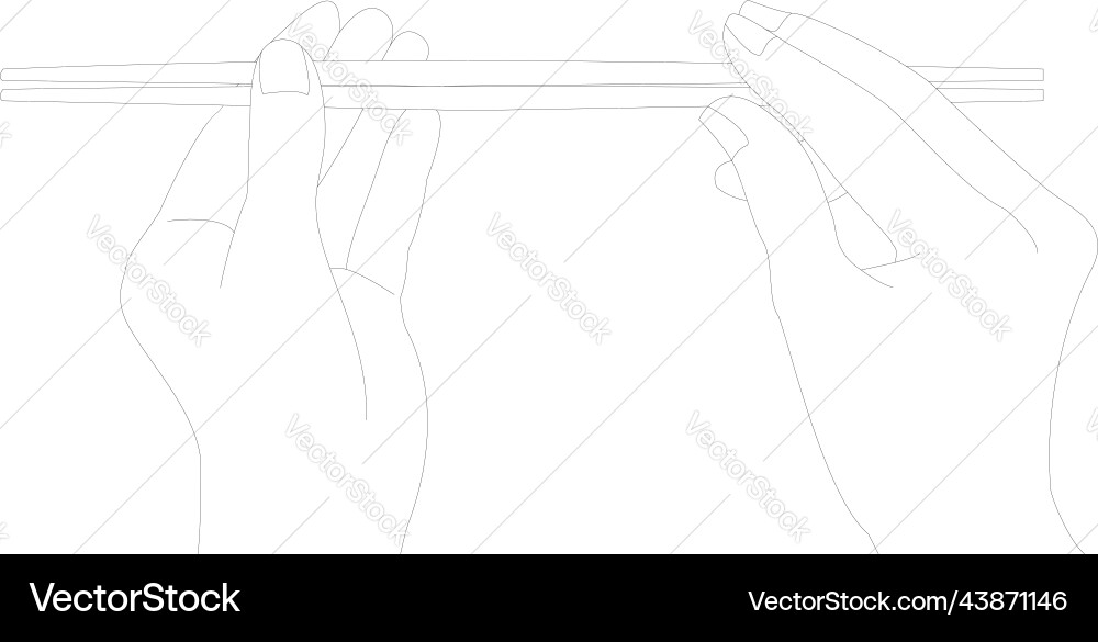 How to use chopsticks Vector Image
