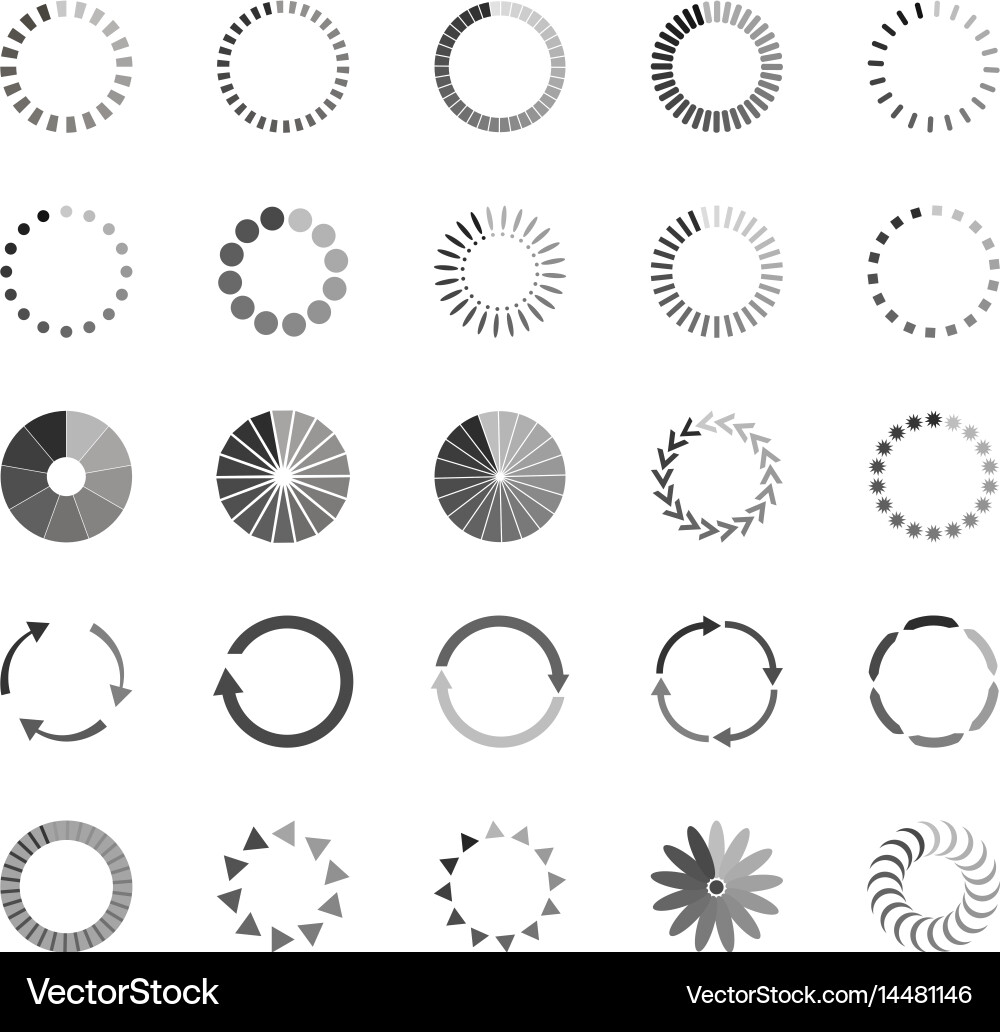 Loading Status Icons Set Vector Image