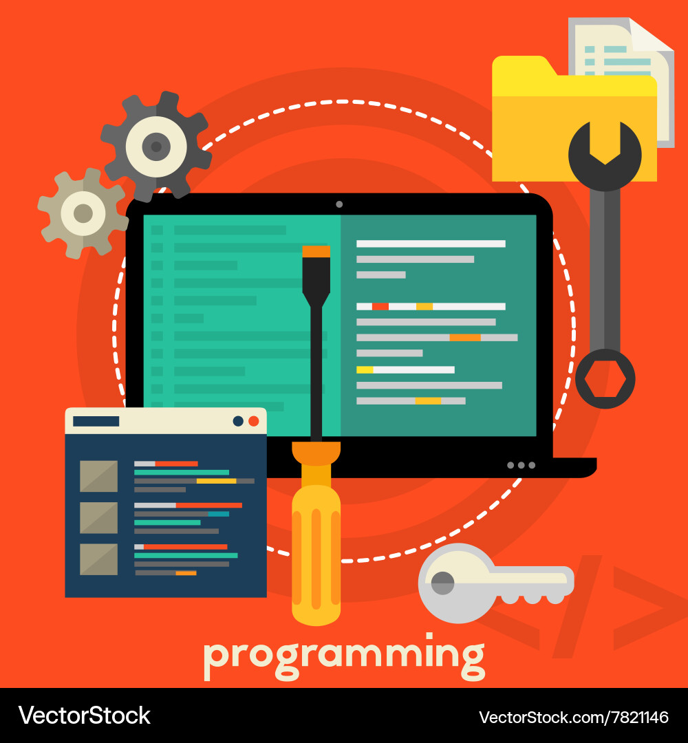 Programming concept vector image