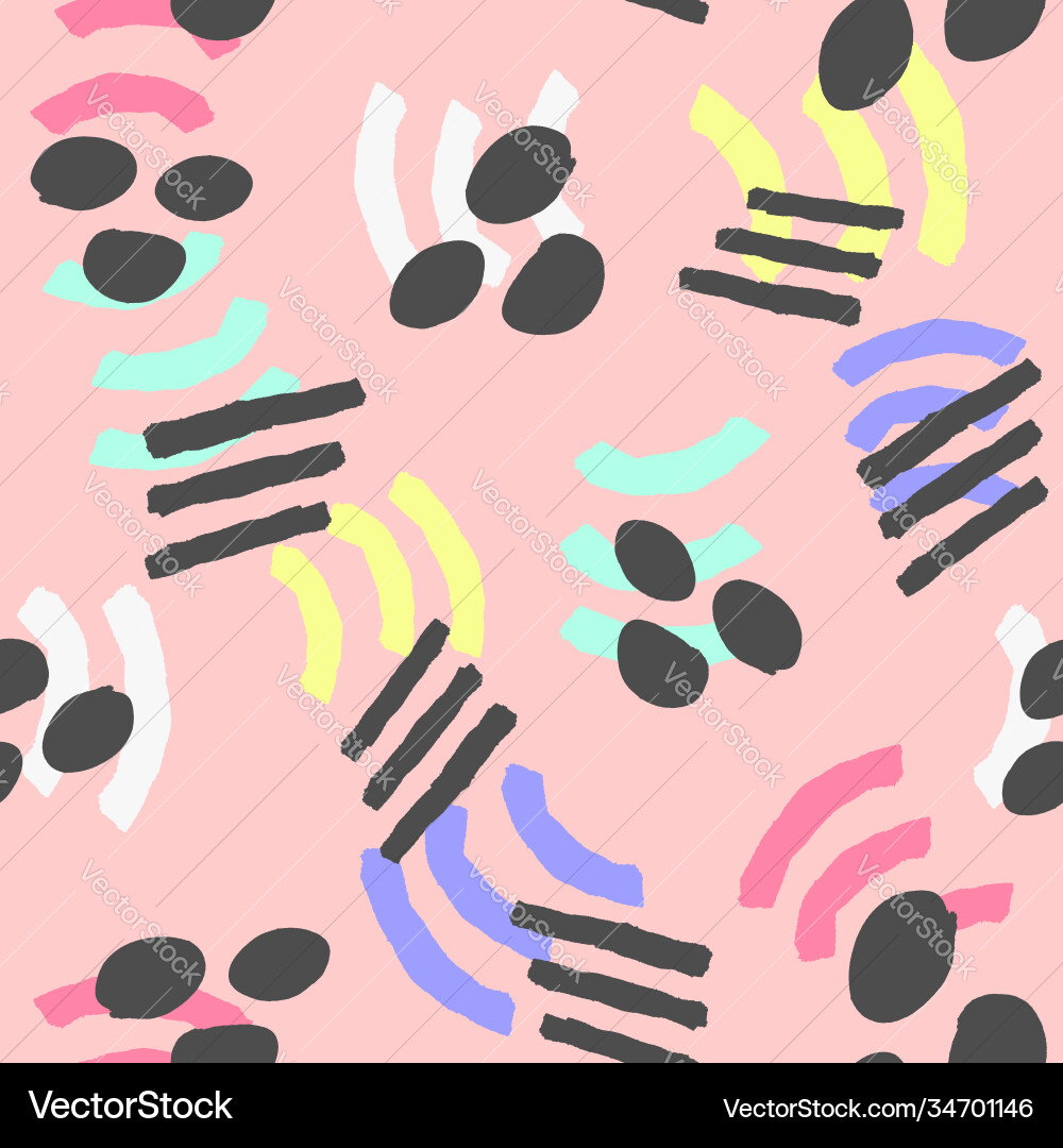 Repeating geometric elements painted with a rough Repeating geometric elements painted with a rough vector image