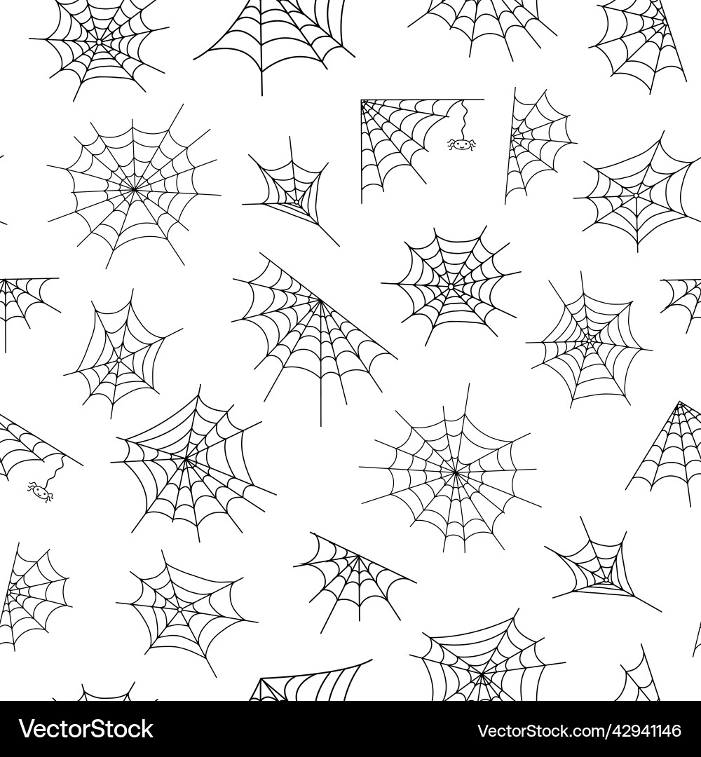 Spider web seamless pattern Spider web seamless pattern vector image