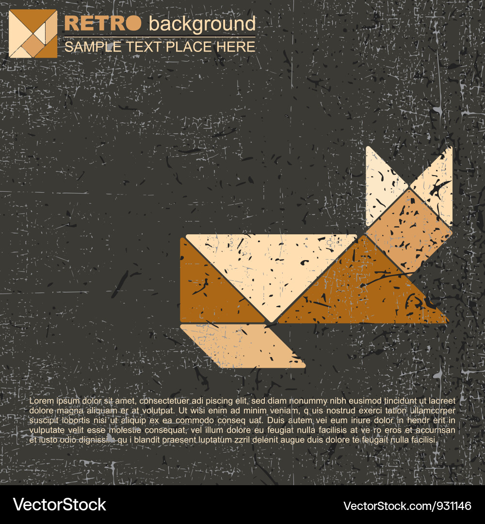 Tangram cat Vector Image