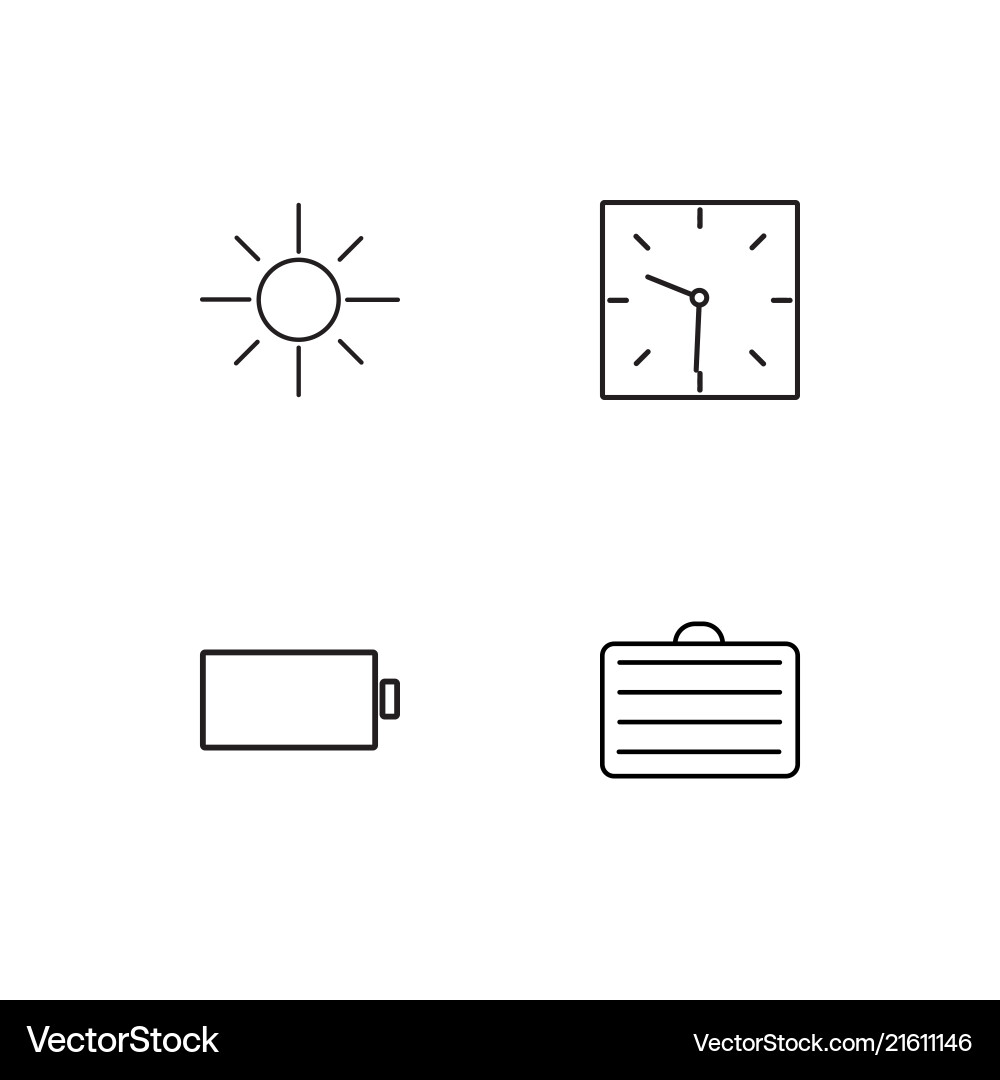 Web linear icons set simple outline vector image