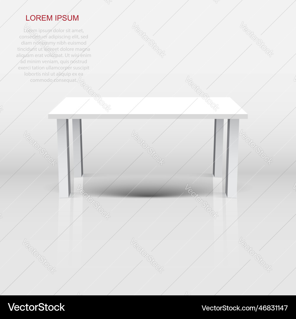 3d table for object presentation empty white top 3d table for object presentation empty white top vector image