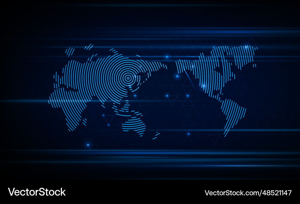 Abstract a scanning stream of binary code numbers Vector Image