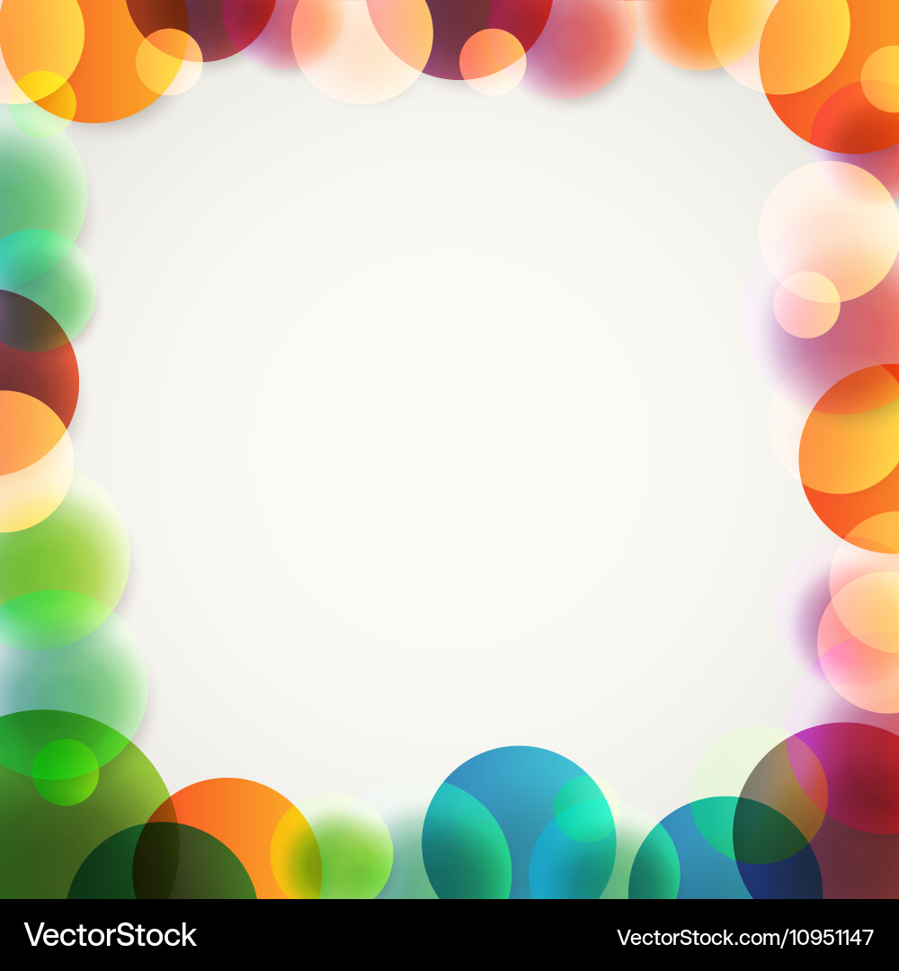 Abstract background of different color circles vector image