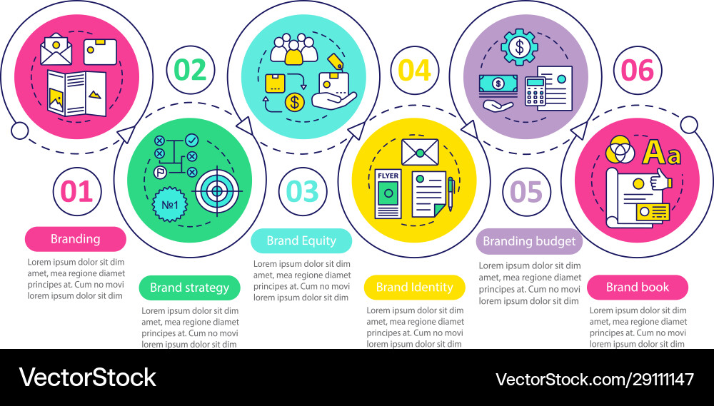 Branding infographic template Branding infographic template vector image