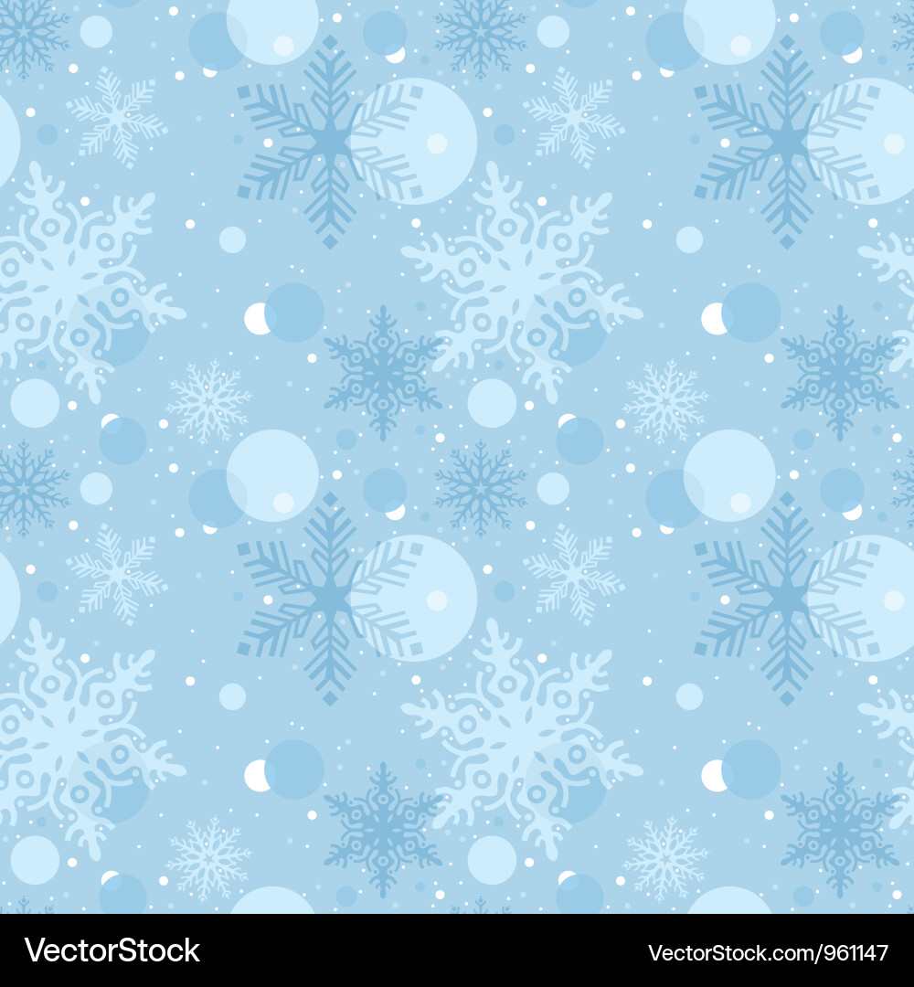 Christmas Snowflake Pattern vector image