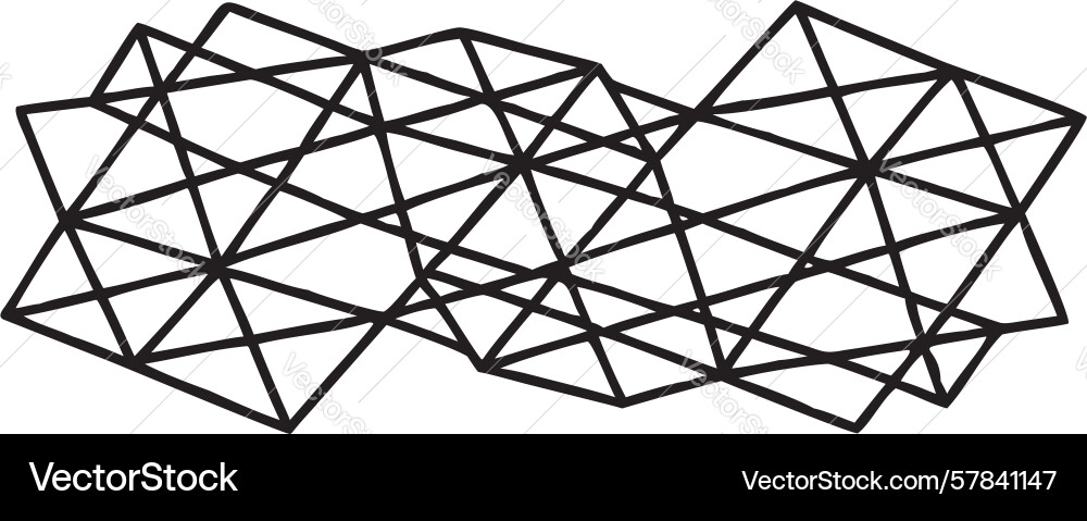 Complex intersecting lines abstract geometric vector image