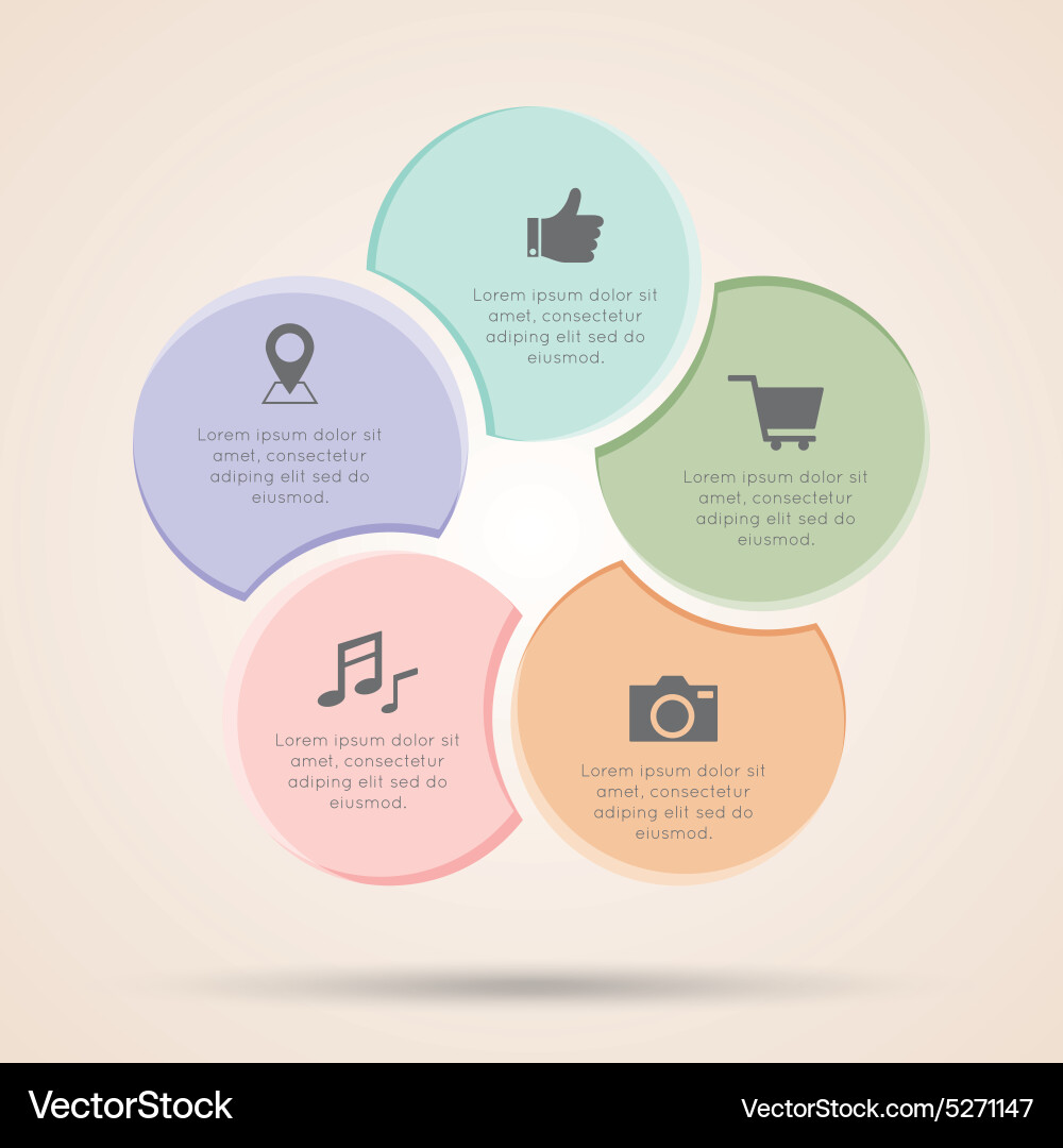 Cycles Diagram - Workflow Template vector image