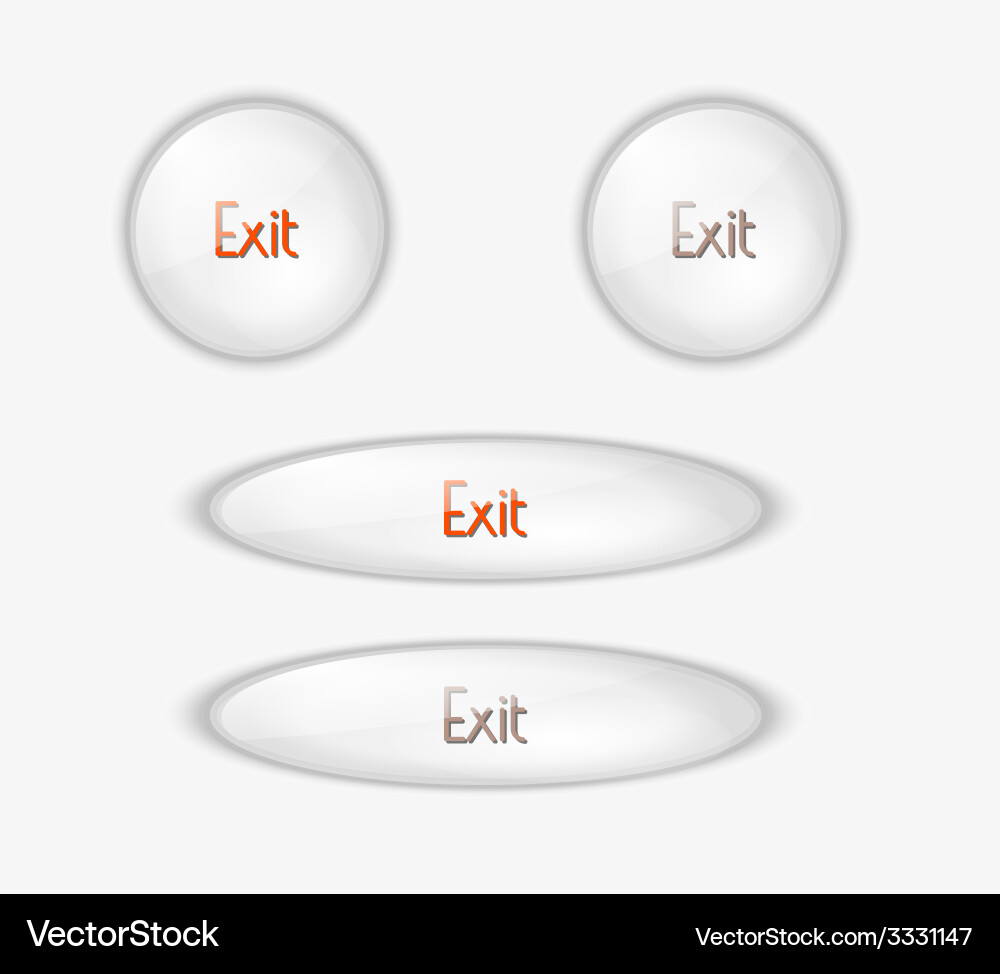 Exit buttons Vector Image