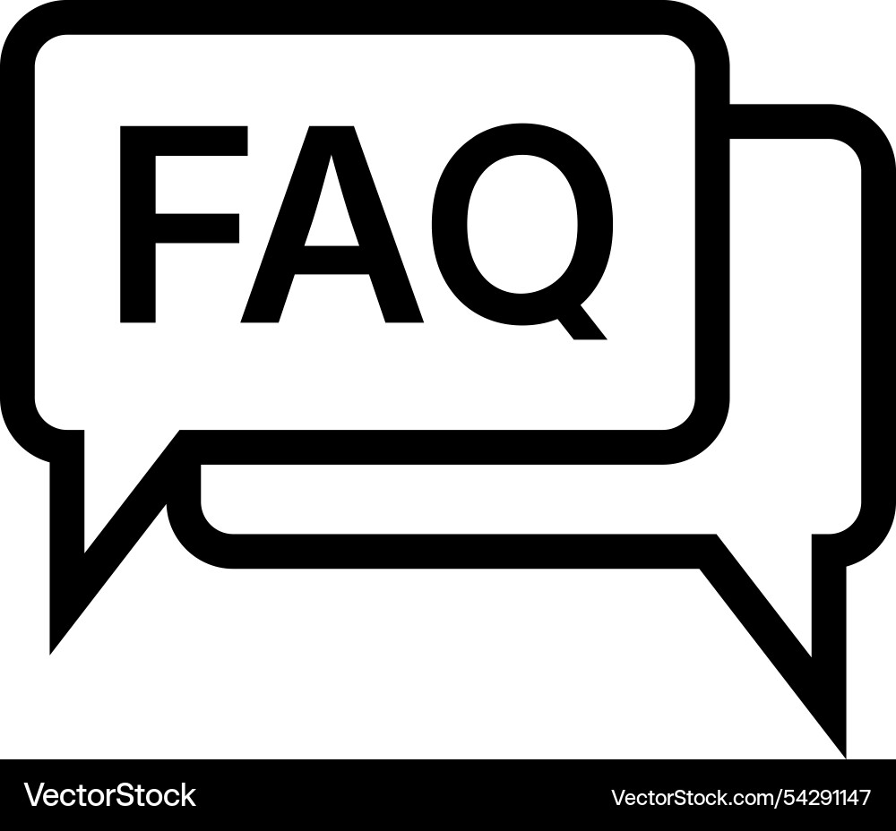Faq icon design template isolated Faq icon design template isolated vector image