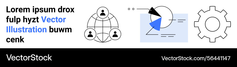 Global user connection data analytics Vector Image