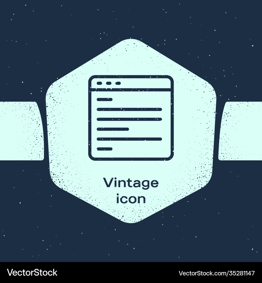 Grunge line computer api interface icon isolated Grunge line computer api interface icon isolated vector image