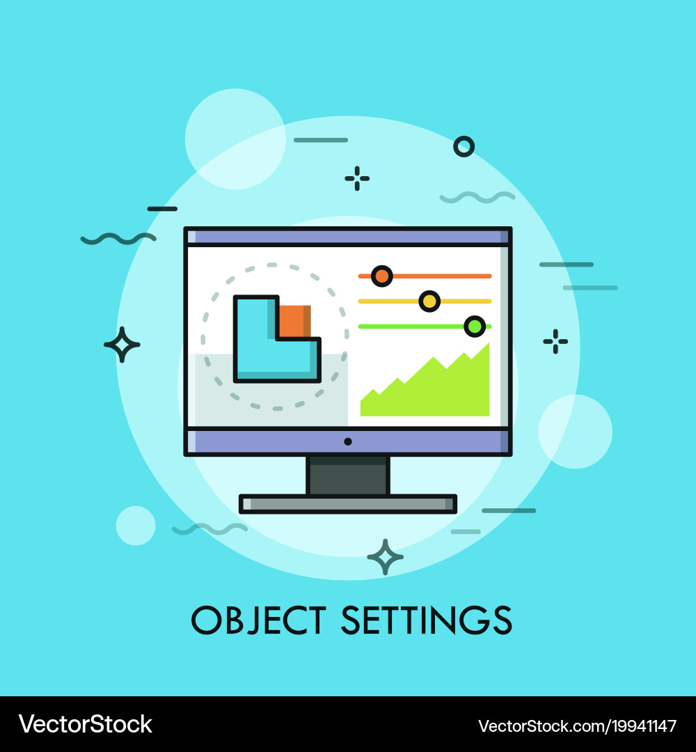 Interface of graphic editor program with graph Vector Image
